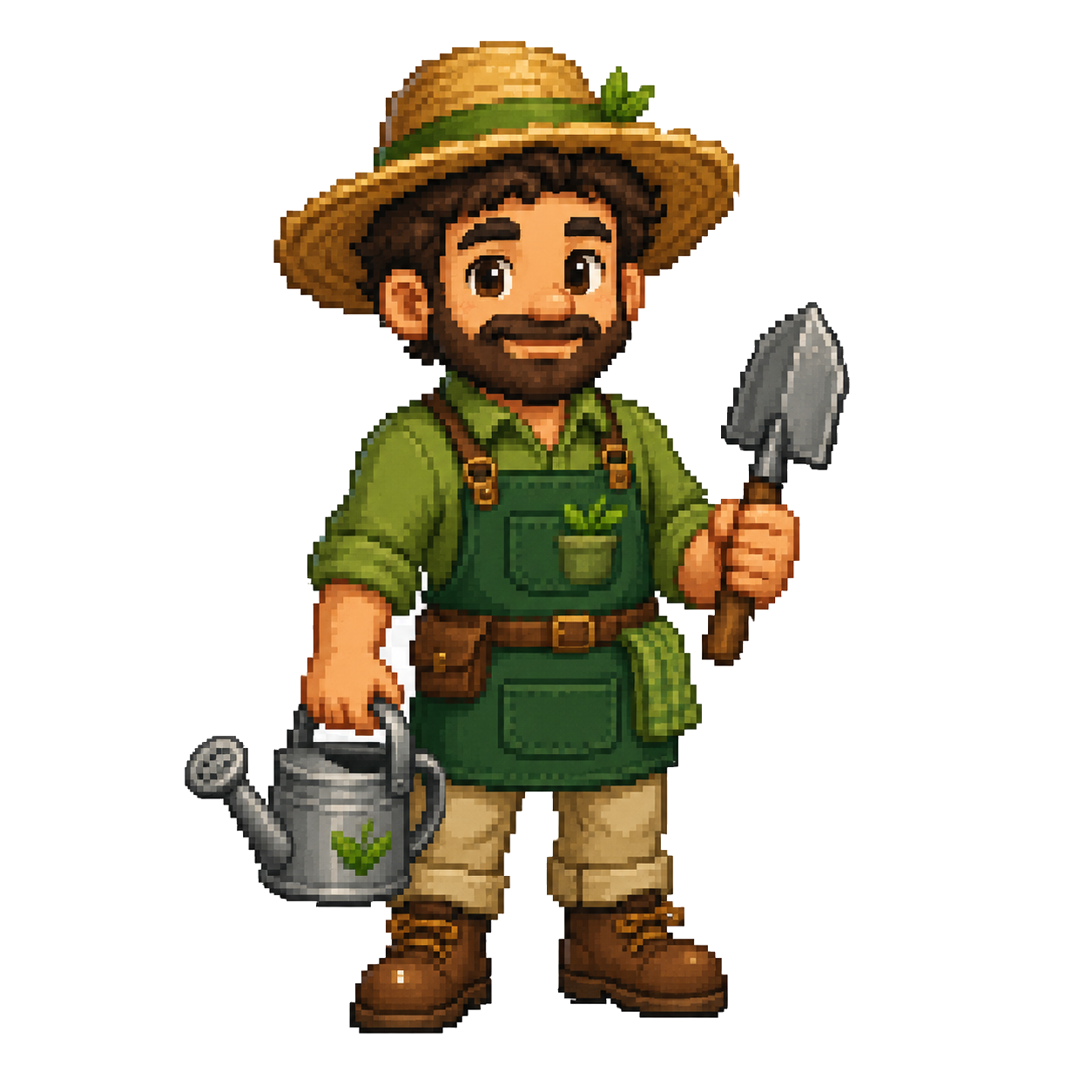 Plant Papa Craft용 플랜트 파파 도트 캐릭터